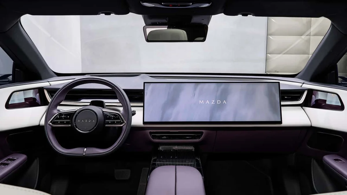 Mazda Defends Large Screens in New EV Interiors